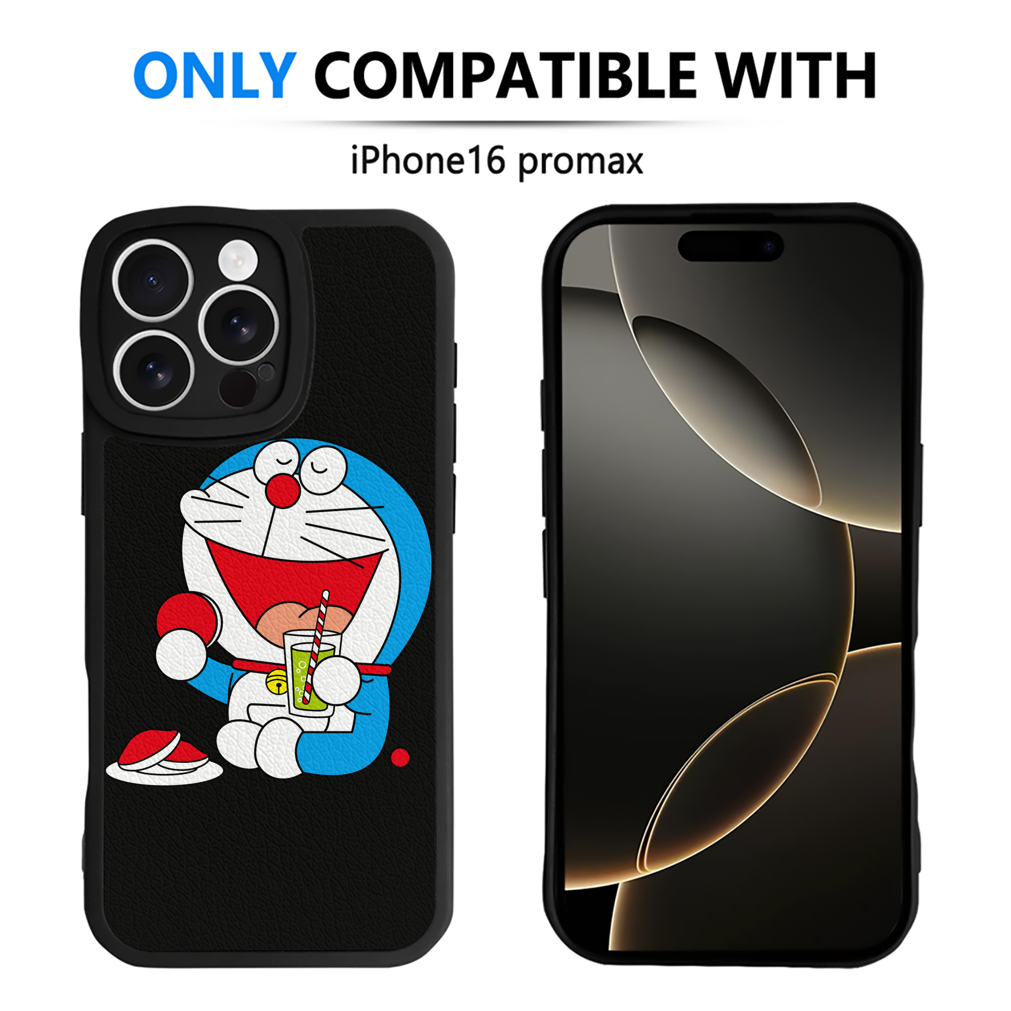 （画像用） ドラえもん Doraemon 【iPhone 16シリーズ対応】シリコンスマホケース（レザー調） 材質：シリコン